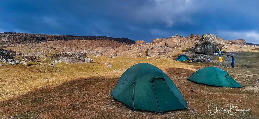 Éthiopie sud, voyage trek : éthiopie sud, montagnes du balé, paysage, trekkeurs, photo au smartphone, photo 57 d’Olivier Bourguet