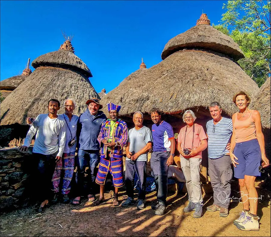 Éthiopie sud, voyage d'auteur décembre 2024 : photos au smartphone, Konso, trekkeurs, photo 88 d’Olivier Bourguet